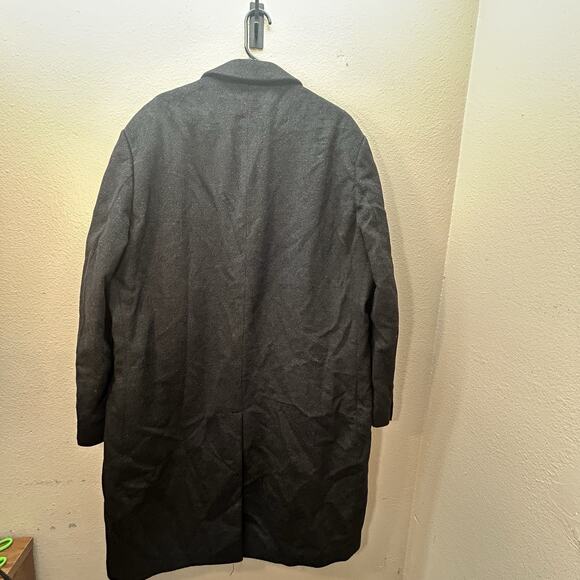 Lauren Ralph Lauren Wool Blend Overcoat 44R Jacket Trench Coat Gray Old Money - Picture 10 of 13